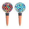 Chonsun Mosaic Watering Globes 2 Pack Self Watering Spikes Purple