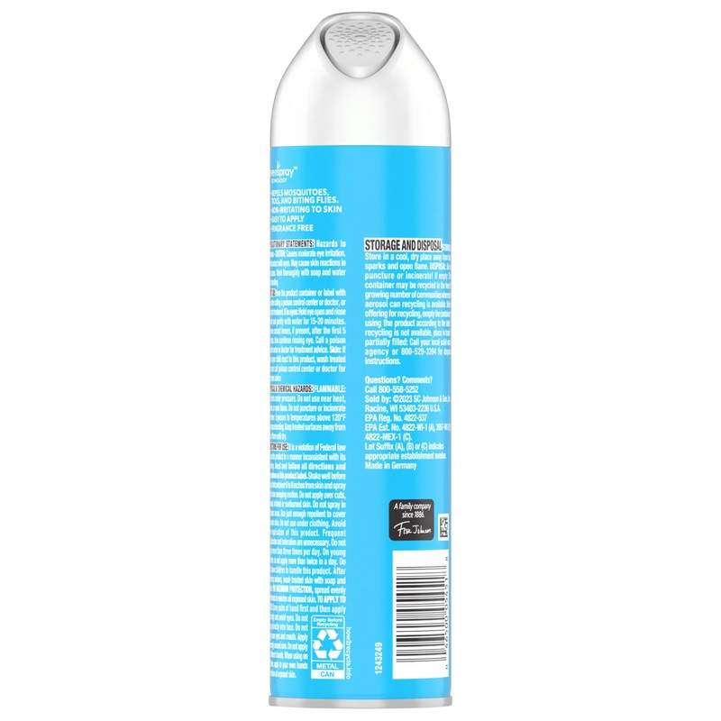 OFF! Insect Repellent Aerosol for Adults & Kids, Fragrance-Free Bug