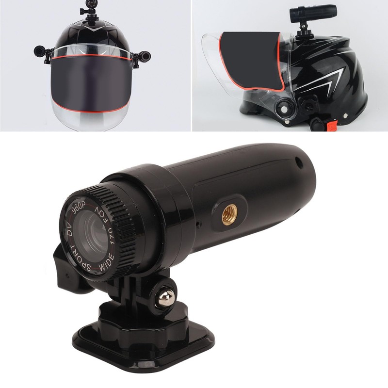 Motorcycle Helmet Camera, HD Helmet Camcorder with 170° Wide Angle,
