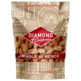 Diamond of California Signature Collection Whole Natural Almonds for Wholesome Snacking or Topping Your Favorite Dishes, 10 oz.