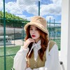 Women Winter Bucket Hat Faux Fur Plush Fisherman Cap Warm