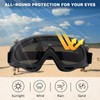 Yzpacc Airsoft Mask with Glasses, Foldable Half Face Airsoft Mesh