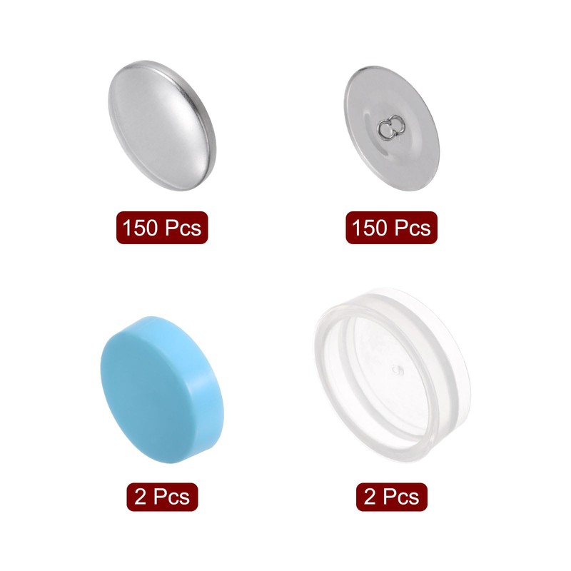 HARFINGTON 150 Sets Self Cover Button Kit 60L 1.5" 38mm