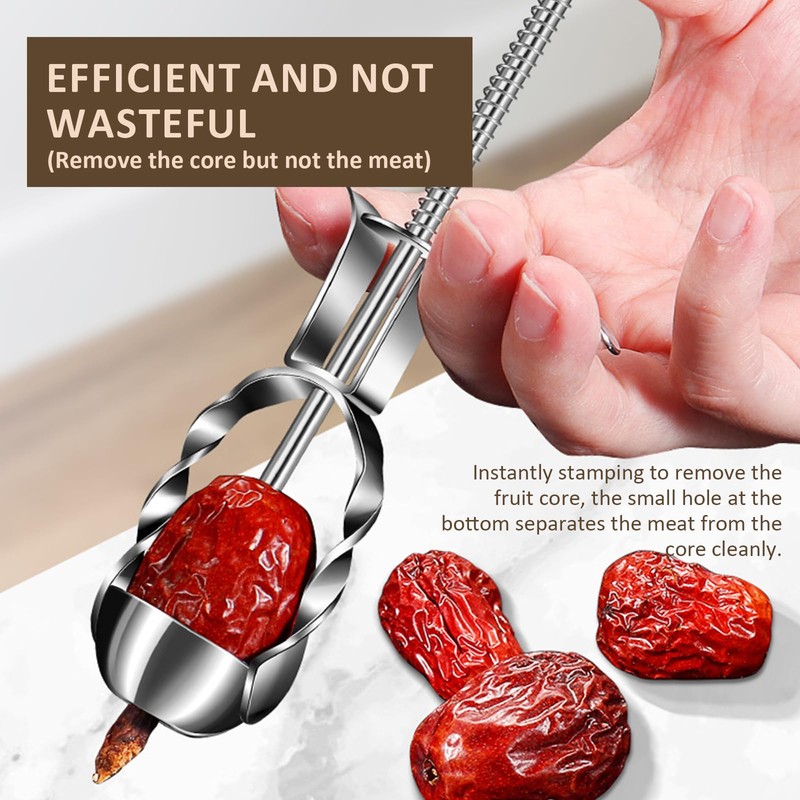 VolksRose Cherry Pitter Tool, Multi Stoner Fruit Remover with Stainless