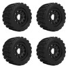 4 Pcs 1/10 RC Snow Tires Set with Wheels Strong