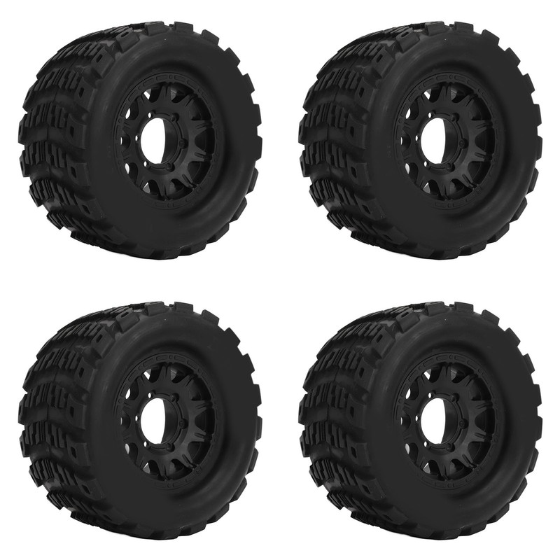 4 Pcs 1/10 RC Snow Tires Set with Wheels Strong