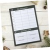 KICHOUSE Weekly Household Calendar Food Notebook 2pcs Tearable Diet Planner