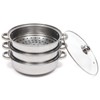 Steamer Pot for Cooking, Stainless Steel 3-Tire Durable Steam Cooker