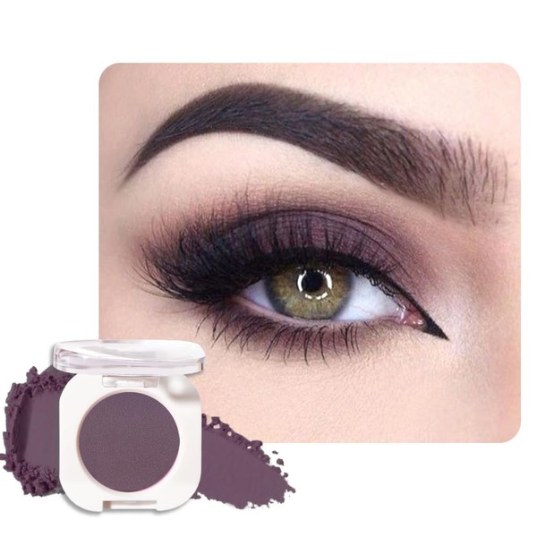 FeiCuiYun Single Matte Eye Shadow Palette Makeup, Eggplant Matte Eyeshadow