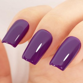 TUTUYU Dark Purple Gel Nail Polish, 0.51 Fl Oz UV/LED Soak Off Deep Grape Purple Gel Polish Kit for Manicure Salon or DIY Nail Art Starter, Fall Winter Color - GP0057