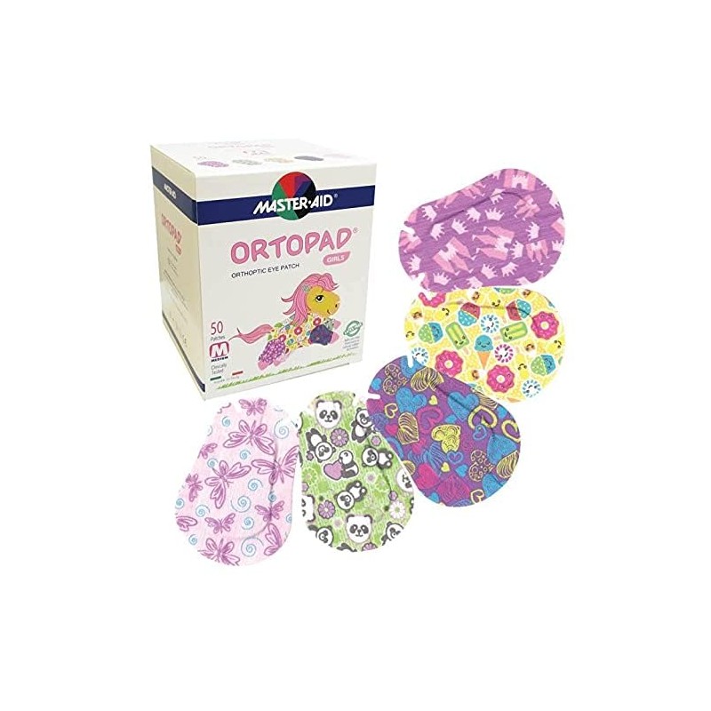 Ortopad® Bamboo Girls Eye Patches, 50/Box (Medium Size, 2-4 yrs)