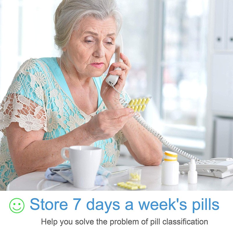 Twice a Day Detachable Weekly Pill Organizer with AM/PM Compartments