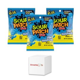 GroceriesRus Bundle - Sour Patch Blue Raspberry 3.6oz (102g) - Pack of 3 - US Import