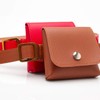 White Fang BT260 Women's Waist Mini Bag Pouch, Leather Belt,