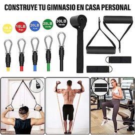 Ligas de Resistencia para Ejercicio, EASYTAO 17PCS Bandas de Resistencia, Correas de Yoga Elásticas de Látex, Bolsa de Transporte, Correas para Tobill