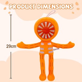 RFJYGWQM Doors 2 Horror Game Plush,Stuffed Doors Plush Toys,Door Horror Plushies Figure Doll for Game Fans,Children's Day Birthday Gift for Boys Girls - Orange