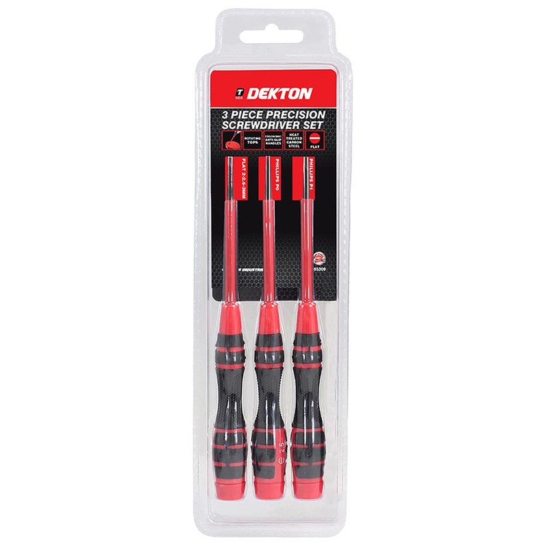 DEKTON 3PC Torx Screwdriver Set T5, T6, T7 Star Head,