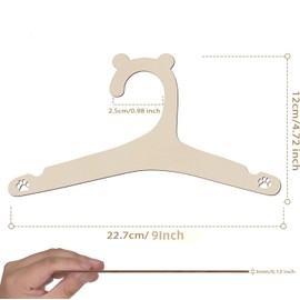 XIGUI 30Pcs Kids Wooden Hangers, 9 inches Kids Baby Toddler Children Wooden Hangers, Eco-Friendly & Durable