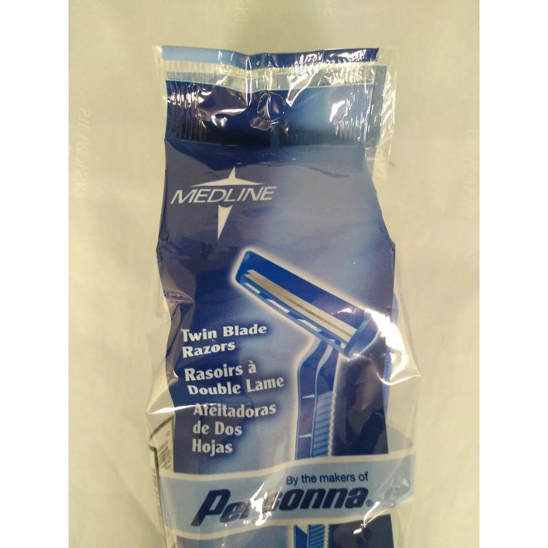 Personna #BRN1313 Twin Blade Razors, Latex-Free, Pack of 10 Razors