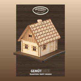 WEIGLA - Räucherhaus original Erzgebirge I Räucherfigur aus Holz I Weihnachtsdeko I schöne Geschenkidee I Dekoration innen I Weihnachten I Räuchermann