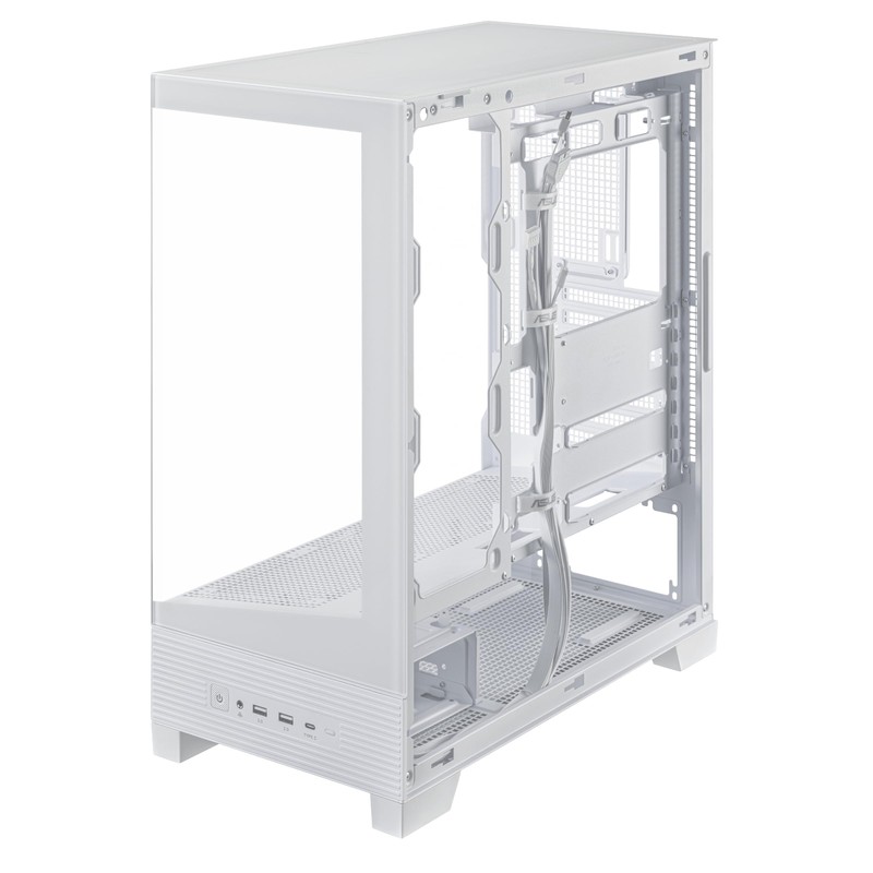 ASUS A31 White ATX Mid-Tower Gaming Case, Dual-Sided Tempered Glass,