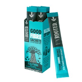 UNROOTED Good Fibre Baobab Powder Sachets x7 - Daily High Fibre Sachets - 100% Fruit - Source of Vitamin C - Supports Immunity, Good Gut and Digestion- Organic, Vegan, No Added Sugar, Gluten Free