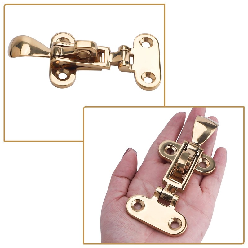 NovelBee 4pcs Boat Anti-Rattle Latch with Screws,Stainless Steel Lockable Hold