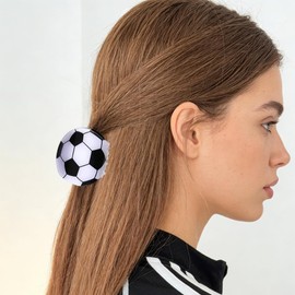 Soccer Hair Clip, Acetate Fiber Hair Claw Clip Football Fun Claw Clip for Women, Suitable for Thick Hair 1Pc