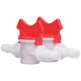 2 Pieces Ball Valve with Barbed Hook, Flow Regulator Ball Valve Shut-off Switch Flow Control Valve for Drip Irrigation Hoses Agricultura Garden (10 mm Flow Regulator)