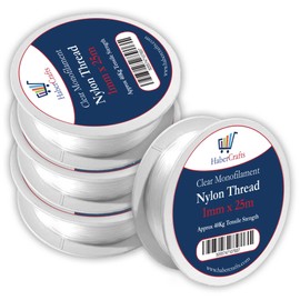 Filo di nylon trasparente da 1 mm, invisibile, per decorazioni da appendere, artigianato, feste, palloncini, pesca, cucito in plastica trasparente