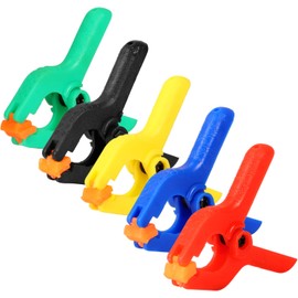 Aruicheng Spring Clamps 5Pcs Plastic Spring Clamp 2 Inch Small Spring Clips Strong Grip Clips Backdrop Clamps,for Crafts, Woodworking, Photography Studios, Outdoor