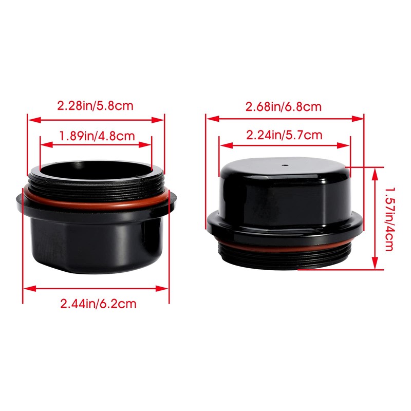 Hub Dust Cap, Axle Dust Grease Cap with O- Ring