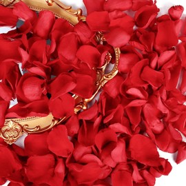 Roahosy Real Red Rose Petals, Preserved Flower Petals for Wedding Flower Girl 1.8oz Burgundy Dried Real Rose Petals for Proposal Centerpieces Romantic Night Baby Shower Decor