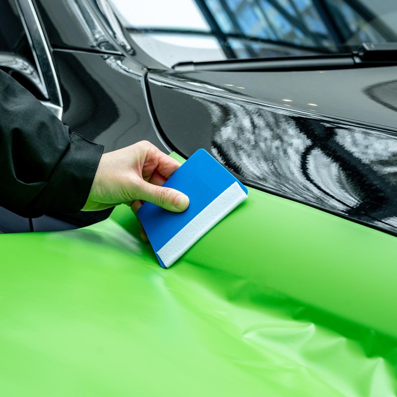 FOSHIO Vinyl Installing Tool Set Include White Hard Card, 4”Blue