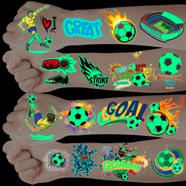 Pack of 20 Tattoos Children's Football Gifts Boys Children's Tattoo Boys Football Toy Children's Tattoos Skin-friendly, Small Items for Advent Calendar Children, Give Away Christmas Children