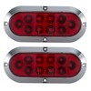 Long Haul Red 6" Oval Surface Mount Stop/Tail/Turn LED with