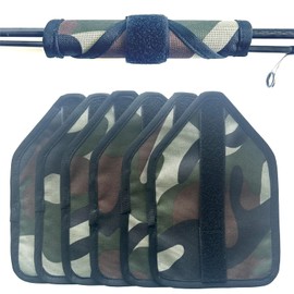 6 Pack Trapezoidal Pack Fishing Rod Armor Fishing Lure Wrap Fishing Rod Tie Velcro Durable Fish Hook Cover Fishing Lure Storage Protector Fishing Gloves for Outdoor Camping Ensure Fishermen's Safety