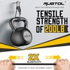 Rugtol Adjustable Bungee Cords with Hooks, 6Pcs Heavy Duty Outdoor