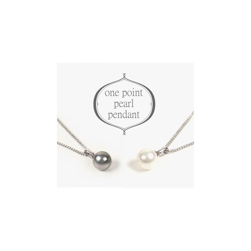[MAHINA] Flower Pearl Polished Shell Single Pendant Gray Pearl, Brass