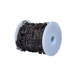 Artificial Barbed Wire Ribbon Trim Real Leather Cord for Party Home Decoration, Gift Boxes, DIY Crafts - 33 Feet Spool by Cords Essentials (Distressed Gray)