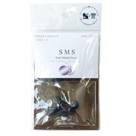 SUN METAL SNAP SMS10-THB Metal Snap 0.4 inch (10 mm) 10 Pairs Black Nickel