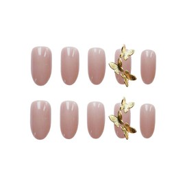 Set of 24 3D Peony Decoration Nail Tips Date Nails Fake Nails
