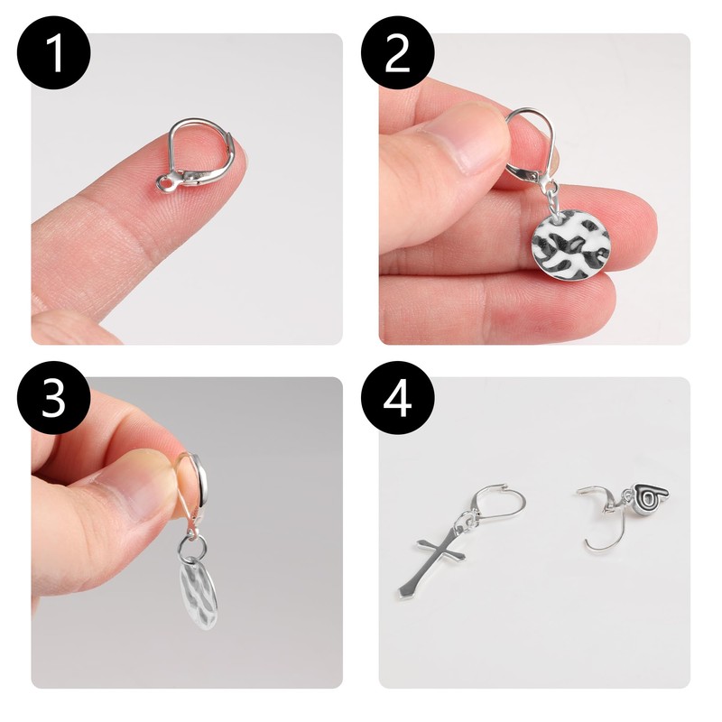 ALEXCRAFT 925 Sterling Silver Leverback French Earring Hooks Hypoallergenic Earring