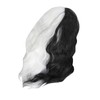 Black and White Short Curly Wig Women Cosplay Party Shoulder