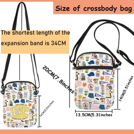 TV Show Merch Stars Hollow Messenger Bag for TV Fans Lukes Diner Gift Lorelai and Rory Gift (HOLLOW Cross)