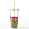 Mustard M12042 plátano - Taza de paja de doble pared,