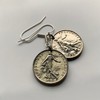 France 1/2 Franc French coin earrings La Semeuse the Sower