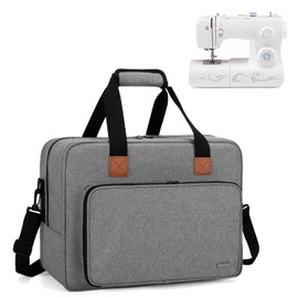 Luxja Sewing Machine Bag, Portable Tote Bag for Sewing Machine and Extra Sewing Accessories, Grey