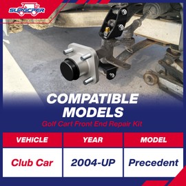 SUPGCPER Club Car Precedent Deluxe Repair Kit, Golf Cart Front End Repair Kit for Club Car Precedent 2004-UP, Club Car Rebuild Kit Front Wheel Hub King Pin Bearing Bushings, OEM# 102357701 102289401