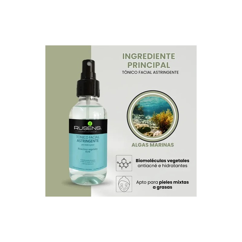 Tonico Facial Astringente 120ml Rusens Piel Mixta A Grasa
